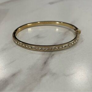 Givenchy Gold Tone Bracelet With Clear Crystals